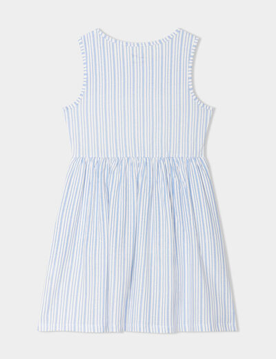 Robe patineuse sans manches coton ecru fille