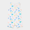 Combishort sans manches coton blanc b&eacute;b&eacute; gar&ccedil;on