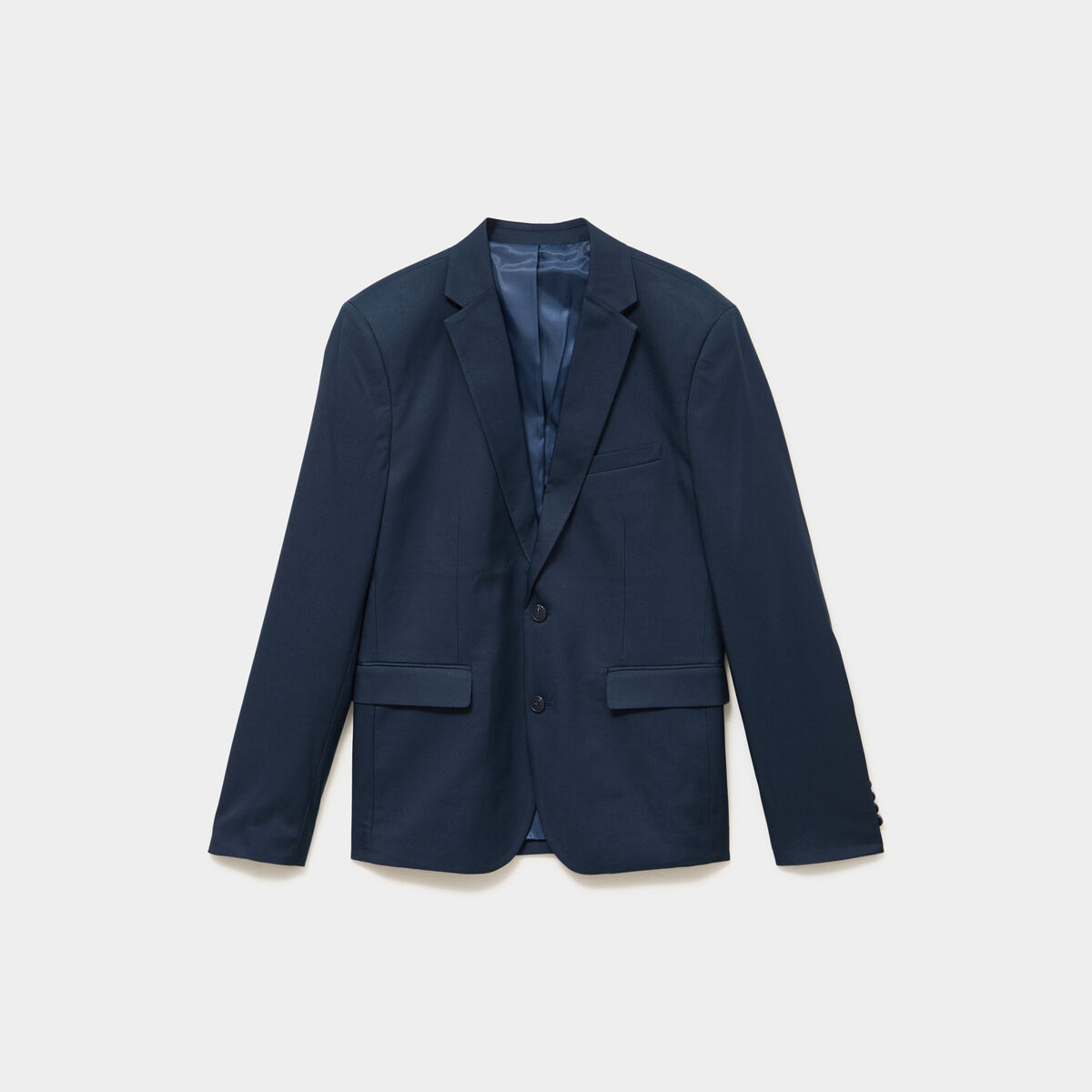Veste blazer costume manches longues bleu marine homme