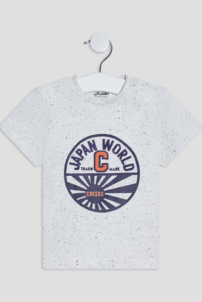 T-shirt manches courtes Creeks gris bébé garçon