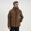 Blouson d&eacute;perlant fourr&eacute; &agrave; capuche vert kaki homme