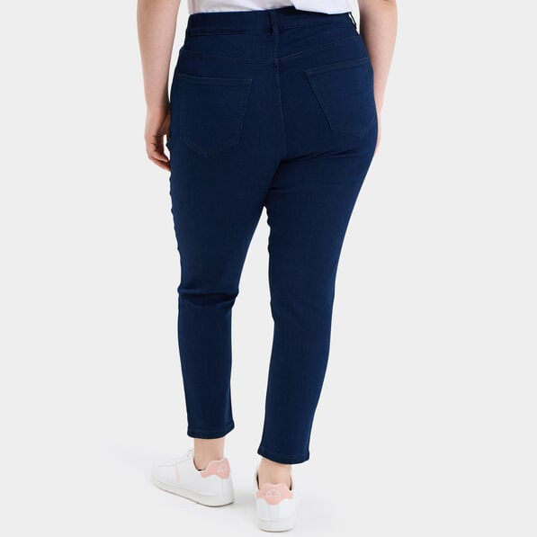 jegging avec passants taille haute denim blue black femmegt Jegging avec passants taille haute denim blue black femme grande taille