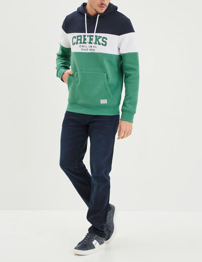 Sweat à capuche hoodie Creeks vert homme