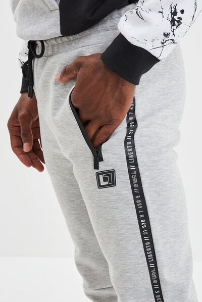 Pantalon de jogging stretch Liberto gris homme