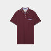 Polo piqu&eacute; manches courtes coton prune homme