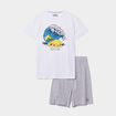 Ensemble pyjama short Pikachu Pokémon blanc homme