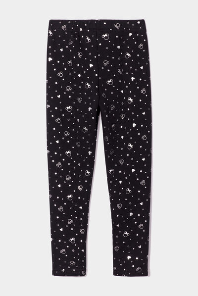 Legging molleton Minnie noir fille