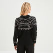 Pull jacquard fils métallisés Liberto noir femme