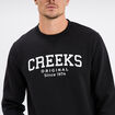 Sweat col rond manches longues Creeks noir homme