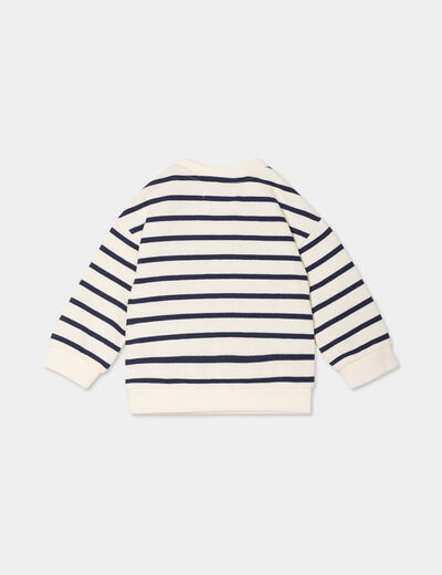 Sweat col rond manches longues Creeks bleu marine bébé garçon