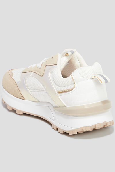 Baskets running bi-matière Creeks blanc femme