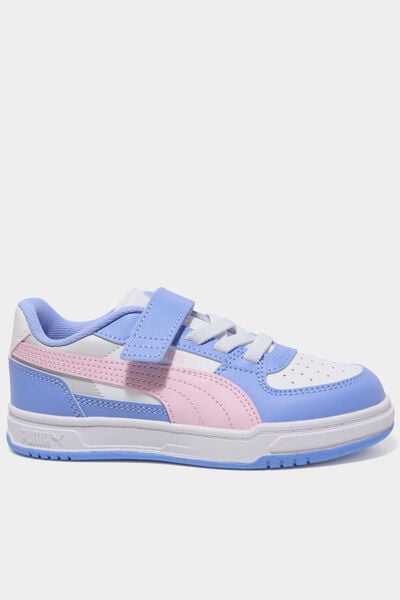 Tennis basses &agrave; scratchs Puma Caven III violet fille