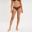 Culotte microfibre sans coutures marron femme