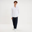 Chemise manches longues stretch blanc homme