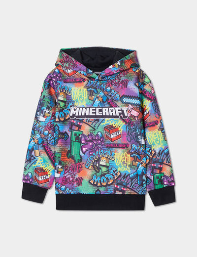 Sweat à capuche hoodie Minecraft multicolore garçon