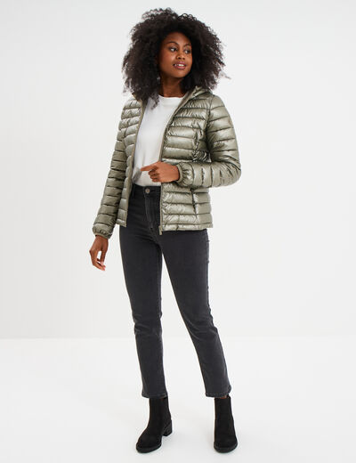 Jean stretch slim 7/8 ème denim noir femme