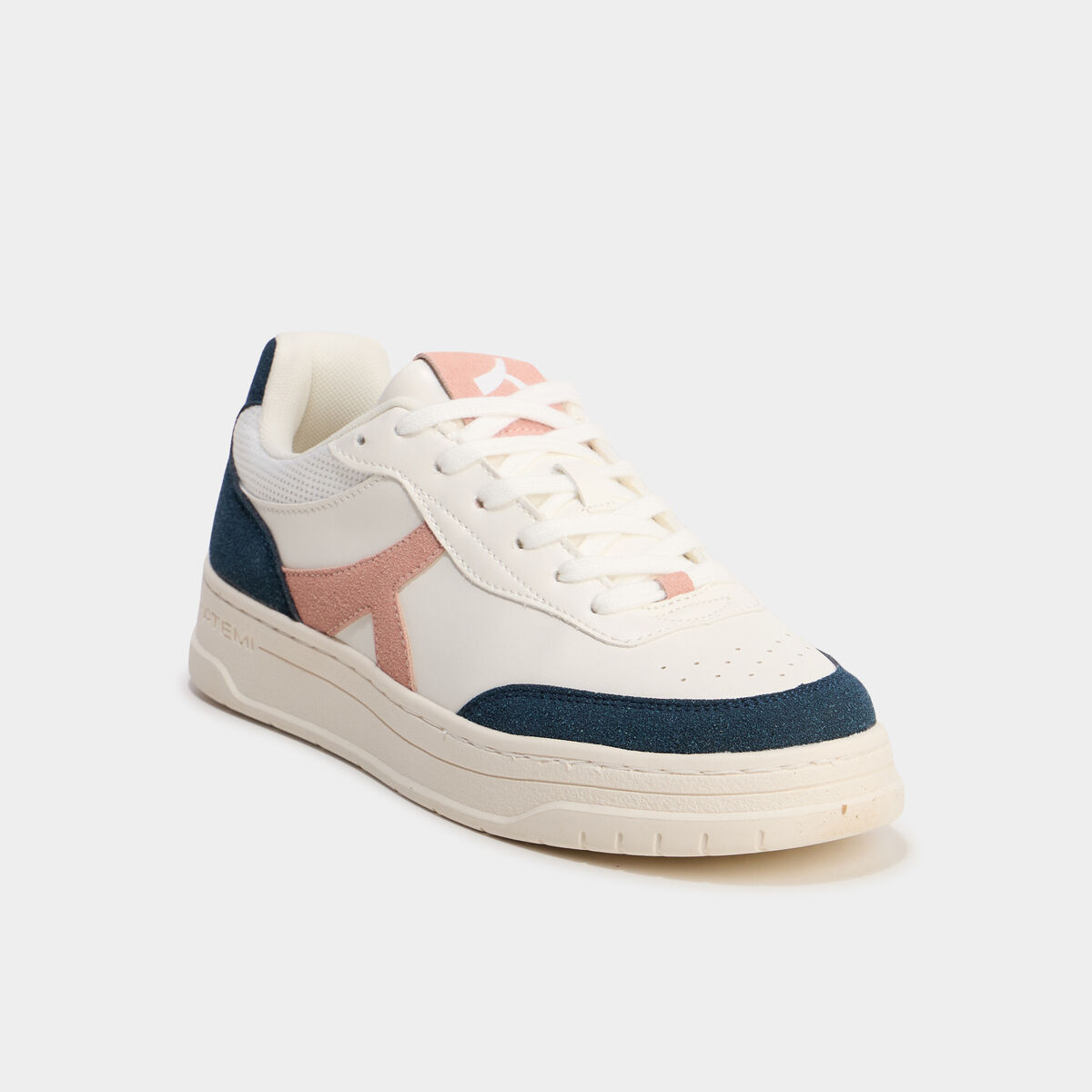 Tennis basses &agrave; lacets bleu femme