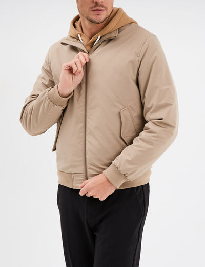 Blouson zippé col montant Creeks taupe homme