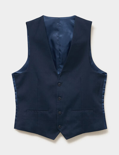 Gilet de costume sans manches bleu marine homme