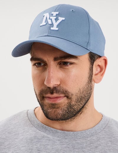 Casquette ajustable coton bleu gris homme