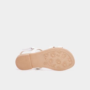 sandales plates a fleurs blanc fille Sandales plates à fleurs blanc fille