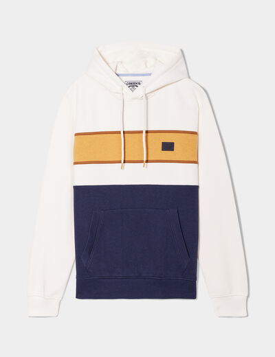 Sweat à capuche hoodie colorbloc Creeks bleu marine homme