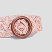 Ceinture tressée rose clair femme