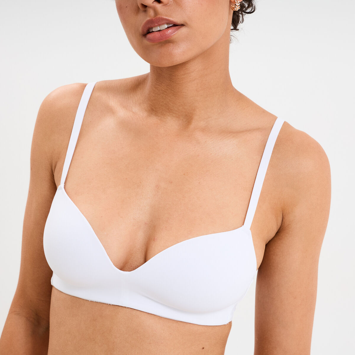 Soutien-gorge push-up triangle blanc femme