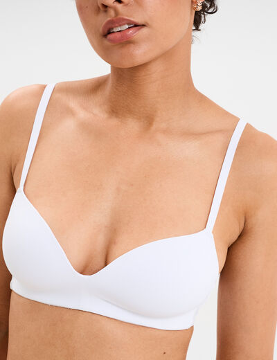 Soutien-gorge push-up triangle blanc femme
