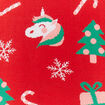 Pull No&euml;l col rond manches longues rouge fille