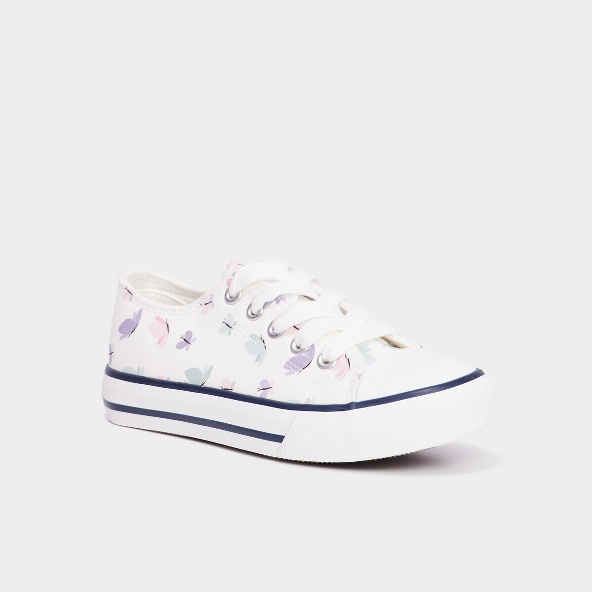 Tennis basses en toile &agrave; lacets Creeks multicolore fille