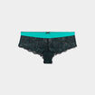 Shorty en micro dentelle vert menthe femme