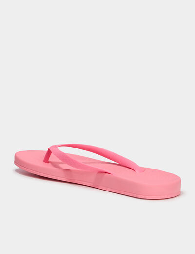 Tongs rose poudr&eacute;e femme