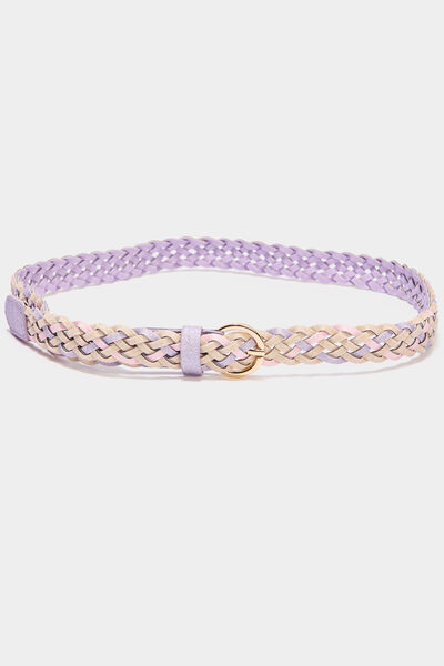 Ceinture tress&eacute;e &agrave; paillettes multicolore fille