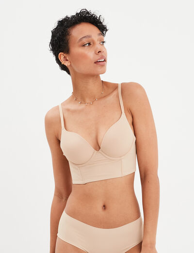 Soutien-gorge bustier beige femme