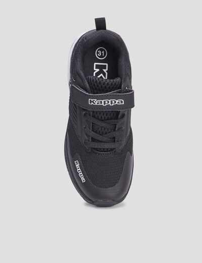Baskets running à scratchs Kappa Myagi noir garçon