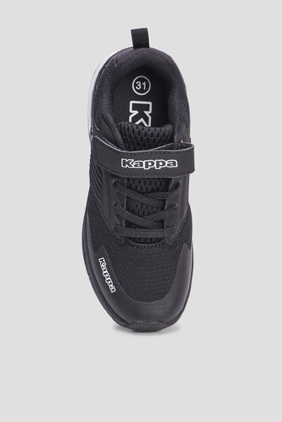 Baskets running à scratchs Kappa Myagi noir garçon