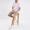 Bermuda cargo droit coton majoritaire taupe homme