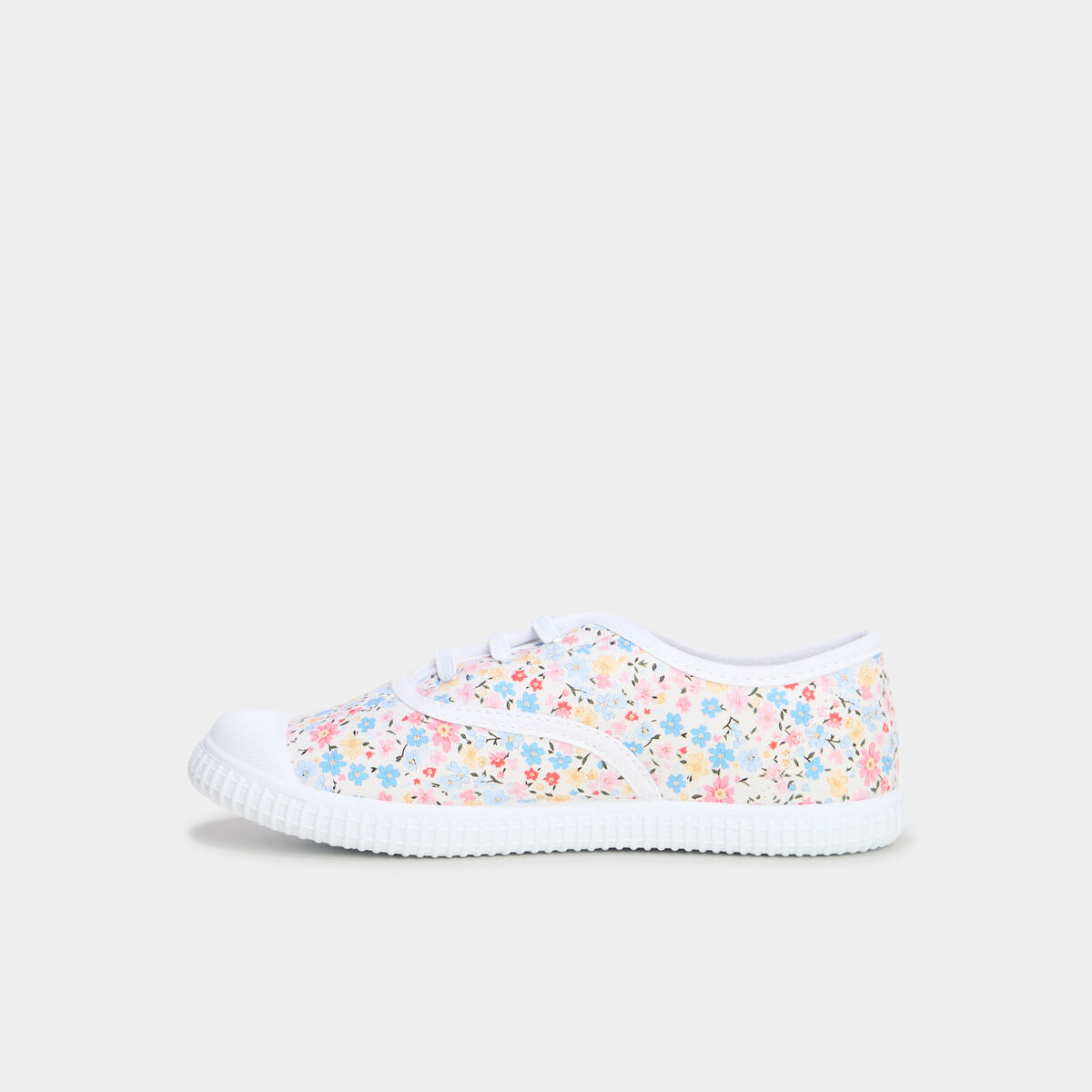 Tennis basses en toile ecru fille