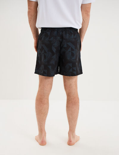 Short de bain noir homme