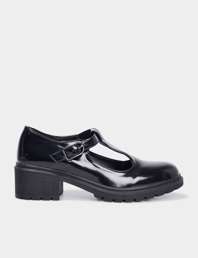 Mocassins vernis à talons Liberto noir femme
