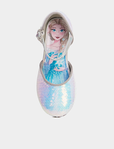 Babies à sequins Reine des neiges gris argent fille