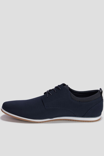 Derbies texturées à lacets bleu marine homme