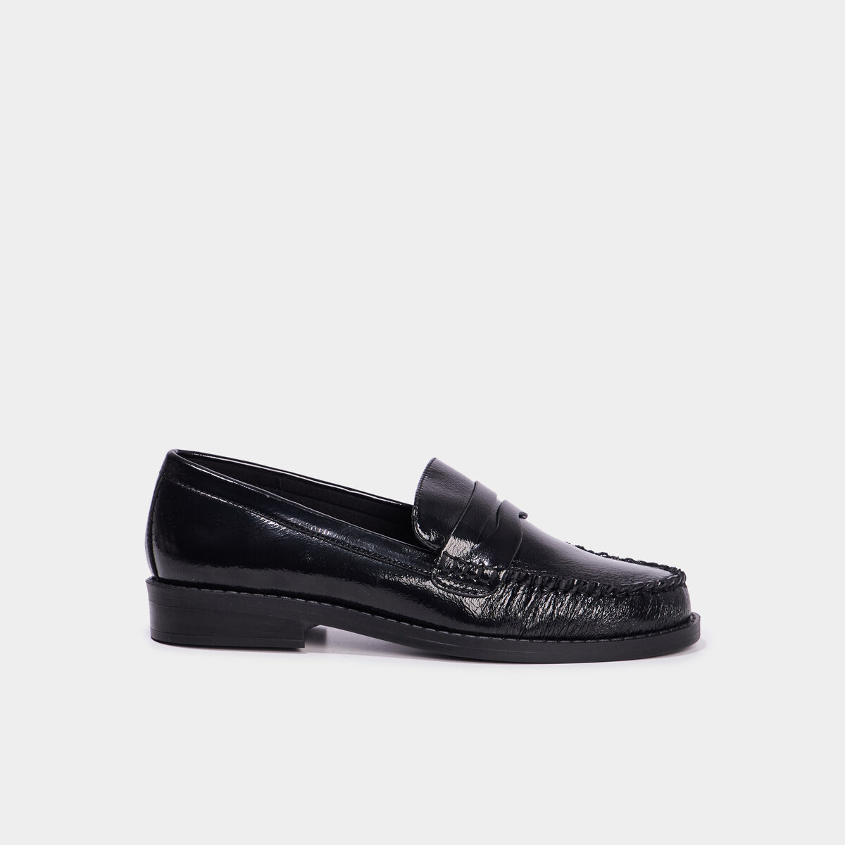 Mocassins vernis noir femme