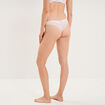 Tanga en dentelle avec noeud blanc femme