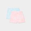 Lot 2 shorts taille &eacute;lastiqu&eacute;e rose fluo b&eacute;b&eacute; fille