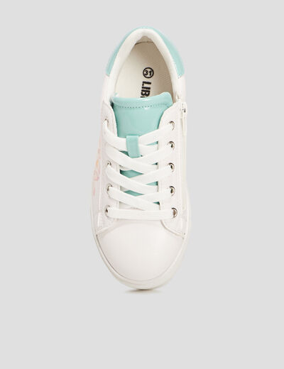 Tennis à lacets Liberto blanc fille