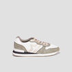 Baskets bi-mati&egrave;re &agrave; lacets Creeks vert kaki femme