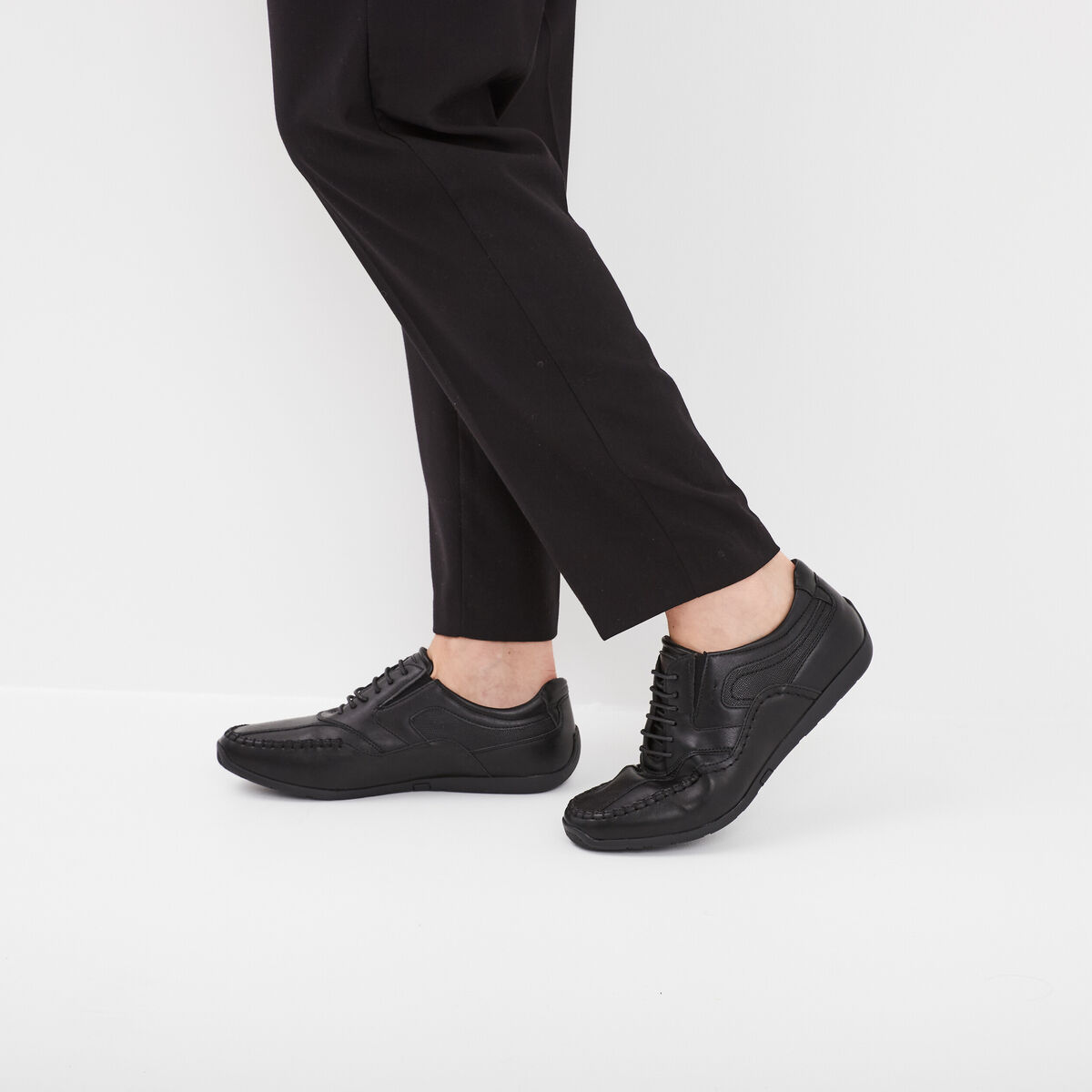 Derbies effet similicuir noir homme