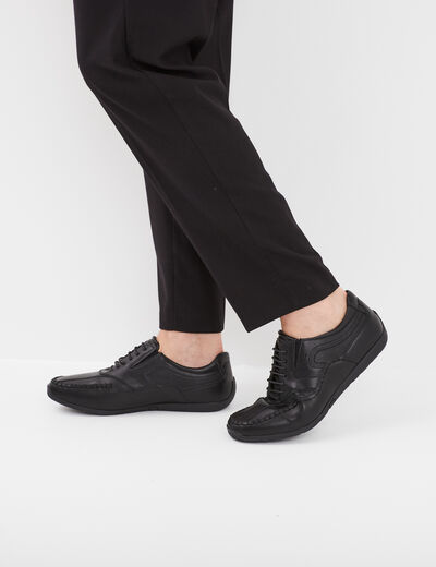 Derbies effet similicuir noir homme